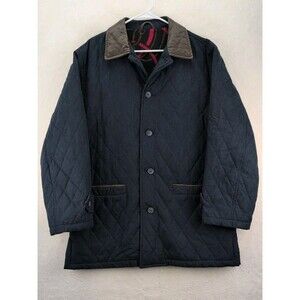 Sulka Quilted Button up Jacket Mens 40 Cupro & Viscosa Blend Made In Italy